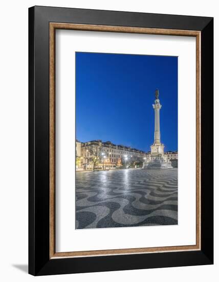 Portugal, Lisbon, Rossio Square at Dawn-Rob Tilley-Framed Photographic Print
