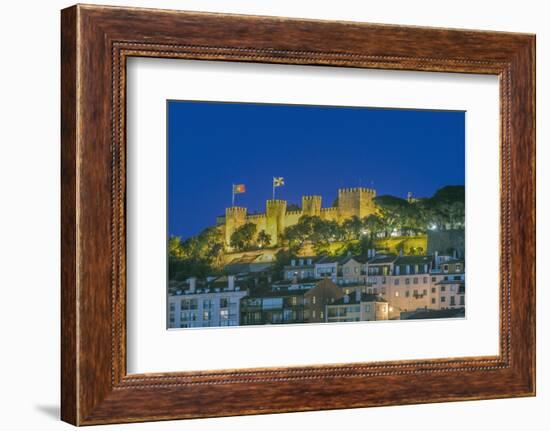 Portugal, Lisbon, Sao Jorge Castle at Dusk-Rob Tilley-Framed Photographic Print