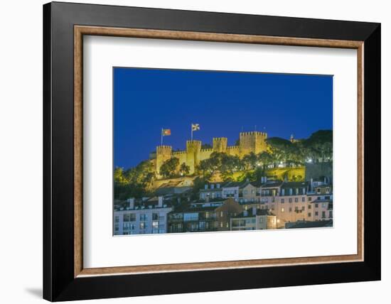 Portugal, Lisbon, Sao Jorge Castle at Dusk-Rob Tilley-Framed Photographic Print