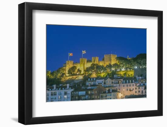 Portugal, Lisbon, Sao Jorge Castle at Dusk-Rob Tilley-Framed Photographic Print