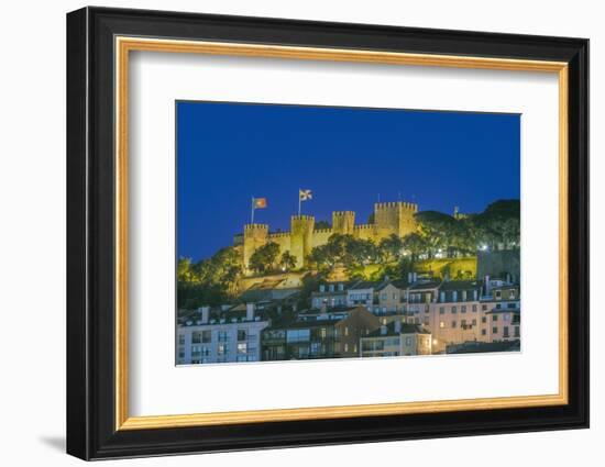 Portugal, Lisbon, Sao Jorge Castle at Dusk-Rob Tilley-Framed Photographic Print