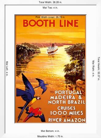 Portugal - Madeira - North Brazil - Booth Line - Cruises 1,000 Miles Up the  River Amazon' Giclee Print - Walter Thomas | Art.com