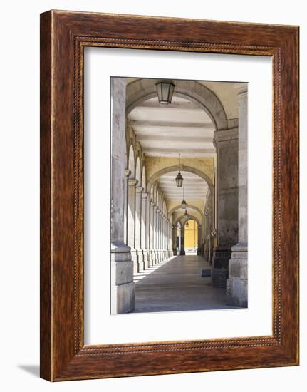 Portugal, Minho Province, Braga. Urban Area Arched Corridor-Emily Wilson-Framed Photographic Print