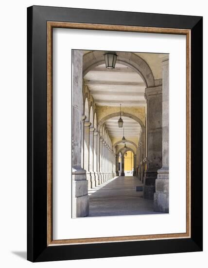 Portugal, Minho Province, Braga. Urban Area Arched Corridor-Emily Wilson-Framed Photographic Print