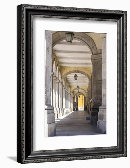 Portugal, Minho Province, Braga. Urban Area Arched Corridor-Emily Wilson-Framed Photographic Print