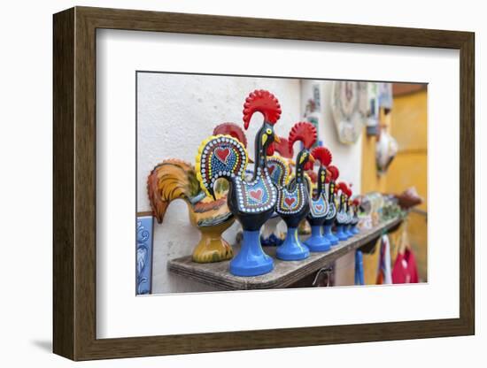 Portugal, Obidos, Traditional Painted Black Roosters-Lisa S. Engelbrecht-Framed Photographic Print