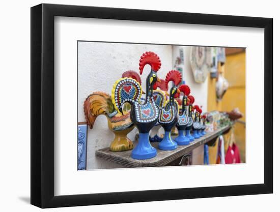 Portugal, Obidos, Traditional Painted Black Roosters-Lisa S. Engelbrecht-Framed Photographic Print