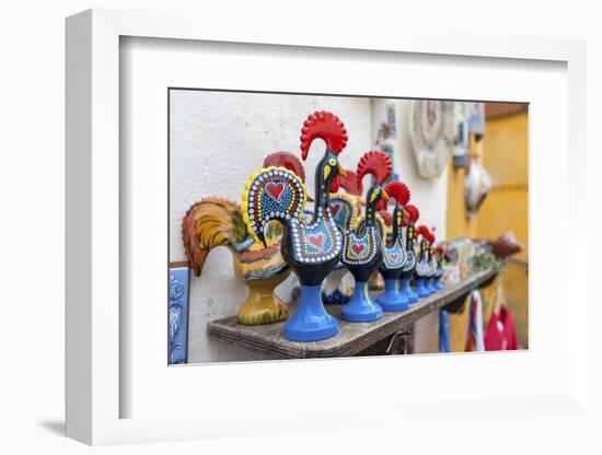 Portugal, Obidos, Traditional Painted Black Roosters-Lisa S. Engelbrecht-Framed Photographic Print