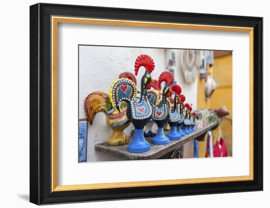 Portugal, Obidos, Traditional Painted Black Roosters-Lisa S. Engelbrecht-Framed Photographic Print