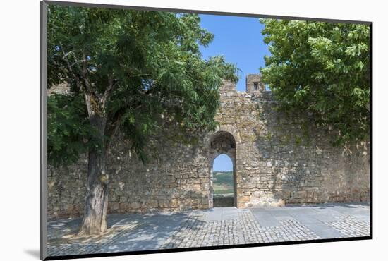 Portugal, Obidos, View of Farm Through Battlement Opening in Courtyard-Lisa S. Engelbrecht-Mounted Photographic Print