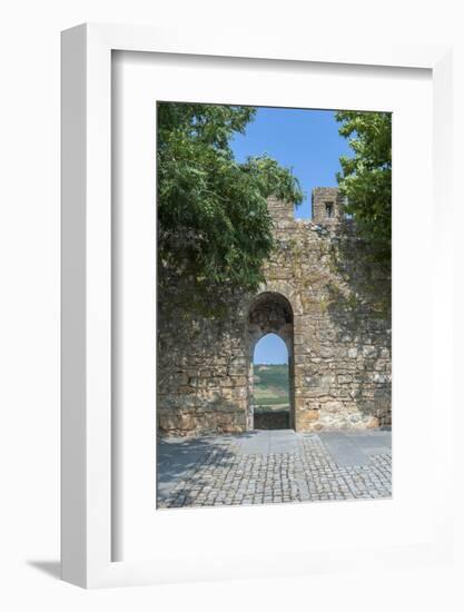 Portugal, Obidos, View of Farm Through Battlement Opening in Courtyard-Lisa S. Engelbrecht-Framed Photographic Print