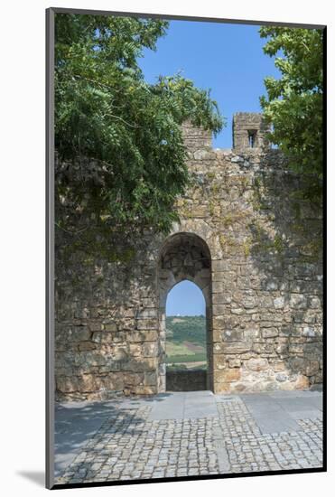 Portugal, Obidos, View of Farm Through Battlement Opening in Courtyard-Lisa S. Engelbrecht-Mounted Photographic Print