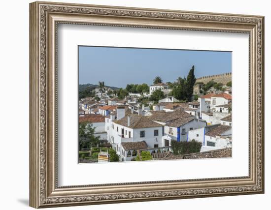 Portugal, Obidos, View of Town and Medieval Architecture-Jim Engelbrecht-Framed Photographic Print