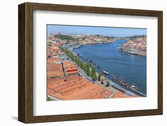 Portugal, Oporto, Douro River, Overlook of the City of Gaia-Lisa S. Engelbrecht-Framed Photographic Print