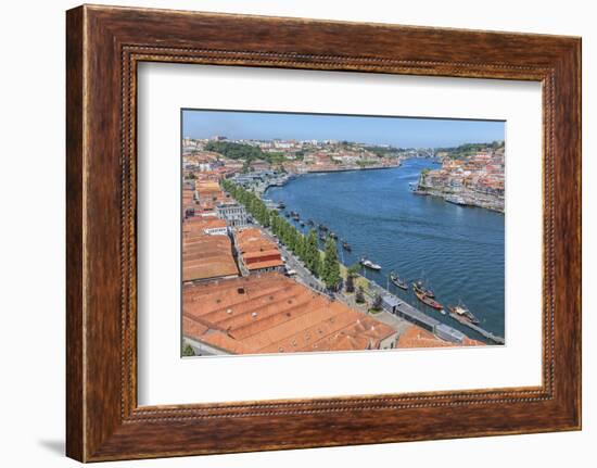 Portugal, Oporto, Douro River, Overlook of the City of Gaia-Lisa S. Engelbrecht-Framed Photographic Print