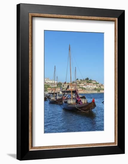 Portugal, Oporto, Douro River, Rabelo Boats-Jim Engelbrecht-Framed Photographic Print