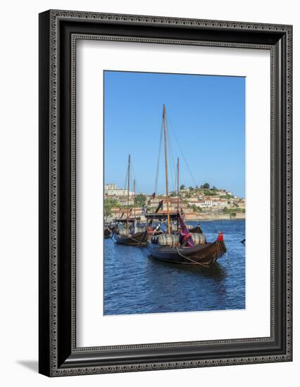 Portugal, Oporto, Douro River, Rabelo Boats-Jim Engelbrecht-Framed Photographic Print