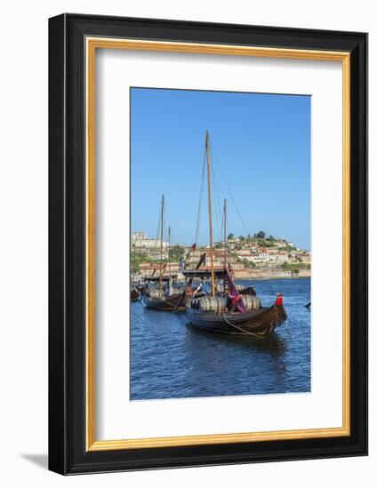 Portugal, Oporto, Douro River, Rabelo Boats-Jim Engelbrecht-Framed Photographic Print