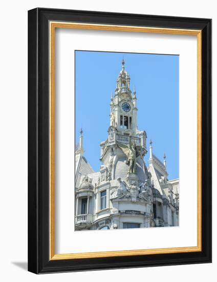 Portugal, Oporto, the National Building in Liberty Square-Jim Engelbrecht-Framed Photographic Print