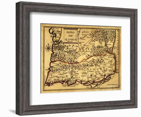 Portugal - Panoramic Map-Lantern Press-Framed Art Print