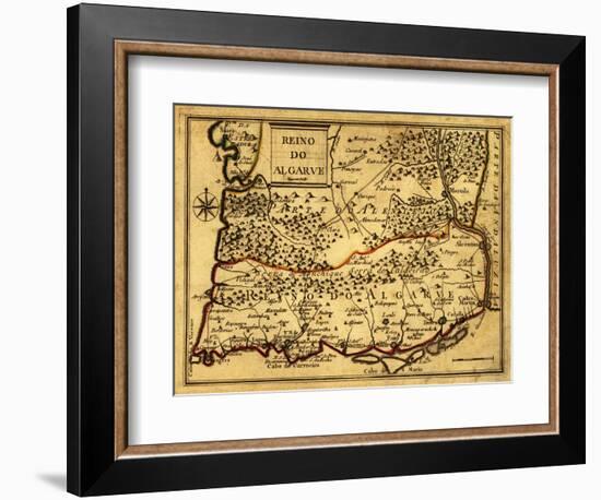 Portugal - Panoramic Map-Lantern Press-Framed Art Print