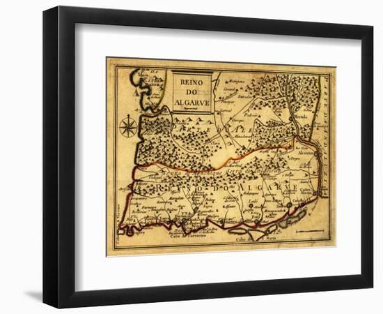 Portugal - Panoramic Map-Lantern Press-Framed Art Print