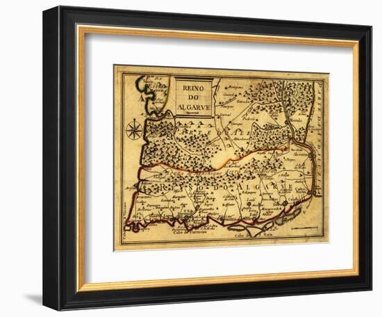 Portugal - Panoramic Map-Lantern Press-Framed Art Print