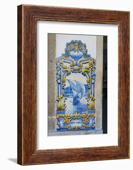 Portugal, Pinhao, Azulejo Mural, Train Station-Jim Engelbrecht-Framed Photographic Print