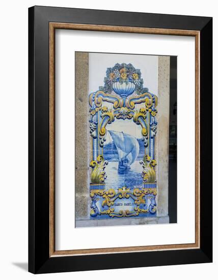 Portugal, Pinhao, Azulejo Mural, Train Station-Jim Engelbrecht-Framed Photographic Print