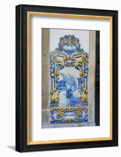 Portugal, Pinhao, Azulejo Mural, Train Station-Jim Engelbrecht-Framed Photographic Print