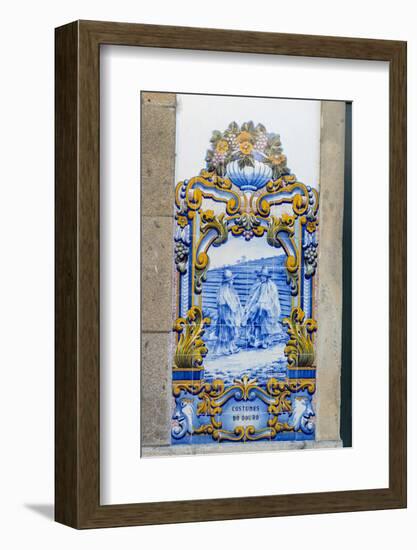 Portugal, Pinhao, Azulejo Mural, Train Station-Jim Engelbrecht-Framed Photographic Print