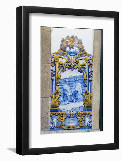 Portugal, Pinhao, Azulejo Mural, Train Station-Jim Engelbrecht-Framed Photographic Print