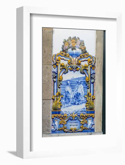 Portugal, Pinhao, Azulejo Mural, Train Station-Jim Engelbrecht-Framed Photographic Print