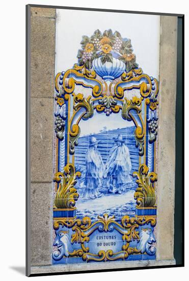 Portugal, Pinhao, Azulejo Mural, Train Station-Jim Engelbrecht-Mounted Photographic Print