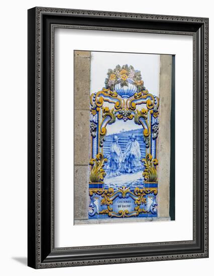 Portugal, Pinhao, Azulejo Mural, Train Station-Jim Engelbrecht-Framed Photographic Print