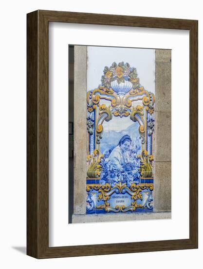 Portugal, Pinhao, Azulejo Mural, Train Station-Jim Engelbrecht-Framed Photographic Print