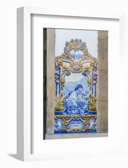 Portugal, Pinhao, Azulejo Mural, Train Station-Jim Engelbrecht-Framed Photographic Print