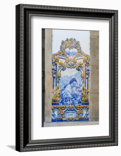 Portugal, Pinhao, Azulejo Mural, Train Station-Jim Engelbrecht-Framed Photographic Print