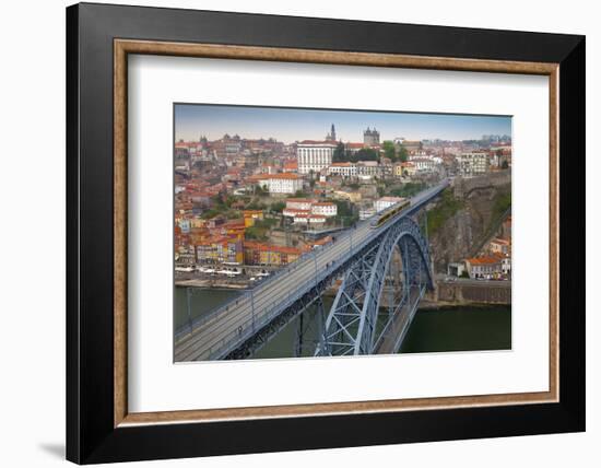Portugal, Porto. Dom Luis I Bridge and View of City-Jaynes Gallery-Framed Photographic Print