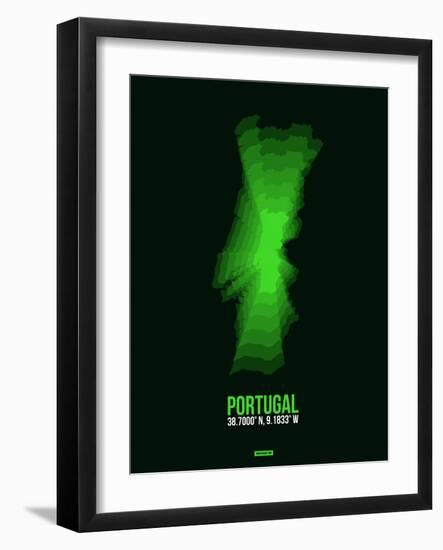 Portugal Radiant Map 2-NaxArt-Framed Art Print
