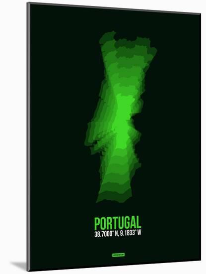 Portugal Radiant Map 2-NaxArt-Mounted Art Print