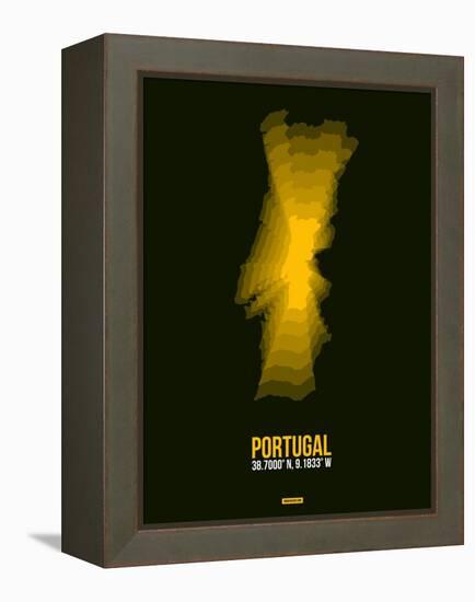 Portugal Radiant Map 3-NaxArt-Framed Stretched Canvas