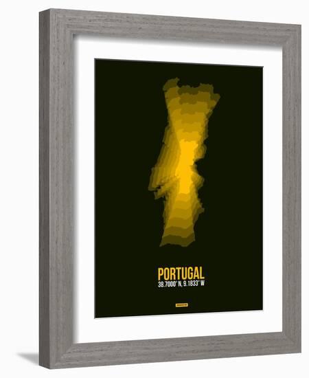 Portugal Radiant Map 3-NaxArt-Framed Art Print