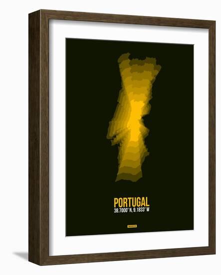 Portugal Radiant Map 3-NaxArt-Framed Art Print