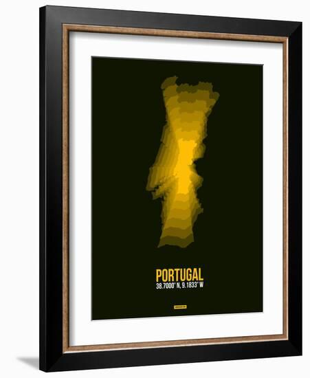 Portugal Radiant Map 3-NaxArt-Framed Art Print