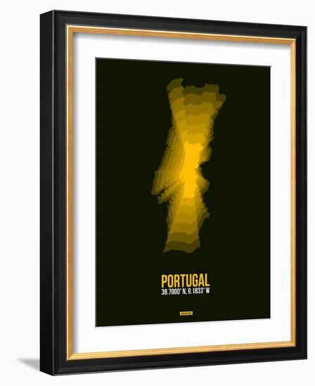 Portugal Radiant Map 3-NaxArt-Framed Art Print