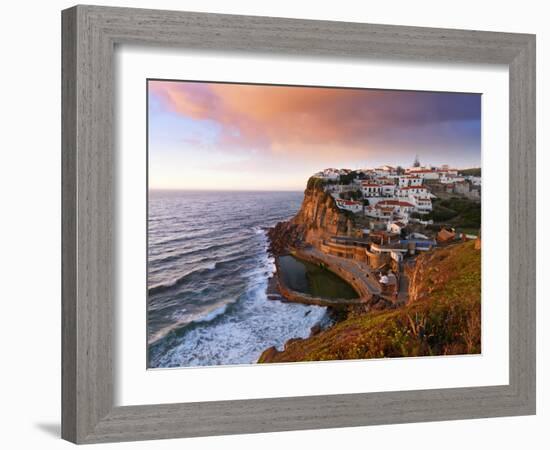 Portugal, Sintra, Azehas Do Mar, Overview of Town at Dusk-Shaun Egan-Framed Photographic Print