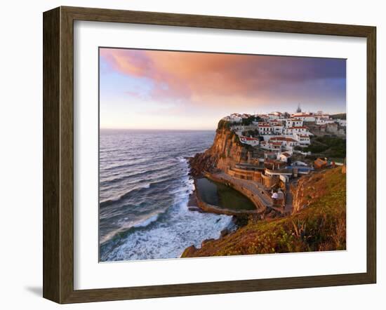 Portugal, Sintra, Azehas Do Mar, Overview of Town at Dusk-Shaun Egan-Framed Photographic Print