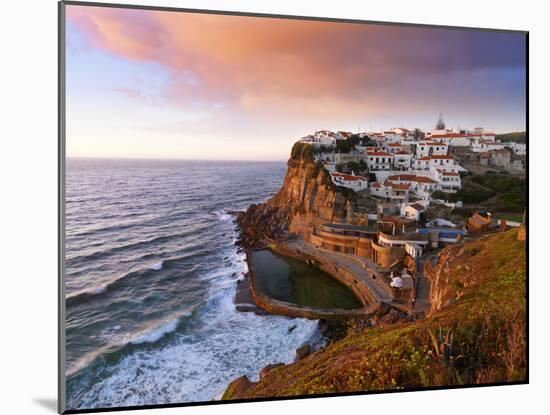 Portugal, Sintra, Azehas Do Mar, Overview of Town at Dusk-Shaun Egan-Mounted Photographic Print