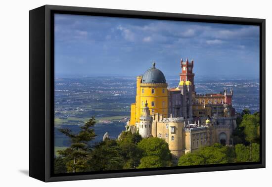 Portugal, Sintra. Overview of Pena Palace-Jaynes Gallery-Framed Premier Image Canvas